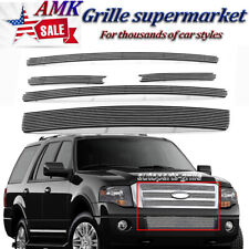 Billet Grille For 2007-2014 Ford Expedition Front Grill Insert Chrome Combo 5pcs