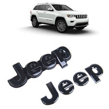 14-20 Jeep Grand Cherokee Gloss Black Replacement Nameplate Emblem Set Mopar Oem