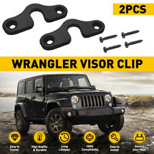 2pcs For Jeep 2018 Newer Jk Jl Jt Gladiator Wrangler Jk Sun Visor Clips Black