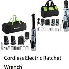 Workpro 38 Cordless Electric Ratchet Wrench Kit 40ft-lbs Extendedstandard Head