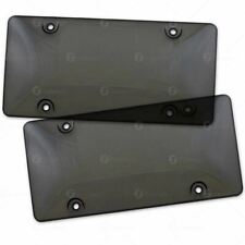 Unbreakable Tinted Smoke License Plate Tag Holder Frame Bumper Shield Covers