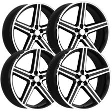 Set Of 4 Strada Replicas R148 Iroc 22x9.5 5x120 24 Blackmachined Wheels Rims