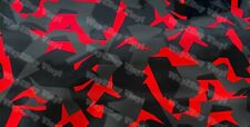Way2buy Vinyl Red Black Gray Gloss Camouflage Car Wrap Air Release Adhesive