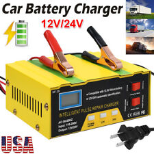 Car Battery Charger Heavy Duty 12v24v Smart Automatic Intelligent Pulse Repair