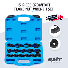 Crowfoot Flare Nut Wrench Set Metric For 8 To 24 Mm Nuts 38 And 12 Drives