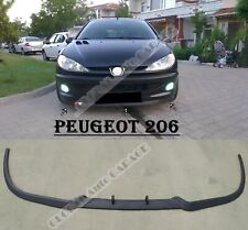 For Peugeot 206 Front Bumper Nsert Lp 2001-2010 Black Spltter Dffuser 3pcs