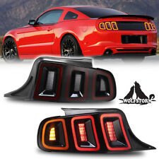 Red Sequential Led Tail Lights Replacement For 2010 2011 2013 2014 Ford Mustang