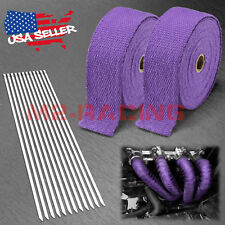 2 Rollx2 50ft Purple Exhaust Thermal Wrap Manifold Header Isolation Heat Tape