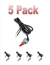 5 Pieces Spst 12 Volt Toggle Switch With 24 Inch Wire Onoff Miniature Car New