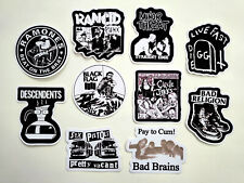 Punk Vinyl Sticker Lot 10 Stickers Set 26 Rock Band Crust Hardcore Ska Emo Oi