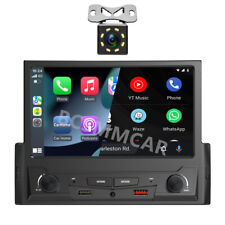Single 1din 7in Car Stereo Radio Carplay Android Auto Bt Mp5 Player 8led Camera