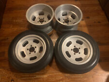 Rare 15 X 4.5 And 15 X 10 Slotted Mags Wheels Rims Gasser Rat Rod Hot Rod Et 