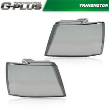 Pair Headlight Lens Cover Smoke Fit For 07-14 Chevy Avalanche Tahoe Suburban