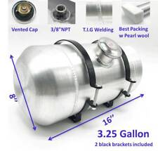 New Center Fill 3.25 Gallon 8 X16 Spun Aluminum Gasfuel Tank 38 Npt Outlet