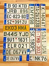 Europe European License Plates - Many Countries Available - Craft Condition