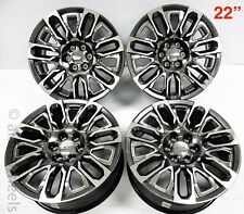 4 New Gmc Sierra Yukon Denali Ultimate 22 Oem Charcoal Machined Wheels Rims
