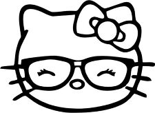 Hello Kitty Geek Girl Vinyl Car Window Laptop Decal Sticker