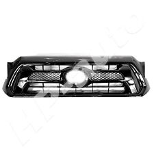 For 2012 2013 2014 2015 Toyota Tacoma Front Bumper Gloss Black Grille Grill