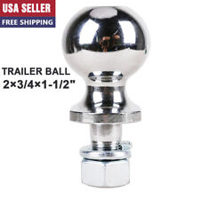 Chrome Trailer Hitch Ball 2-inch Diameter 34 X 1-12-inch Shank3500 Lbs Us
