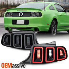 For 2010-2014 Ford Mustang Full Led W Sequential Tail Lights Black Brake Lamp