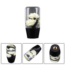 Jdm 10cm Vip Clear White Real Flowers Manual Gear Stick Shift Knob Lever Shifter