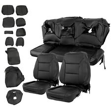For 19 20 21 Chevy Silverado Lt Black Factory Style Full Kit Seat Covers Leather