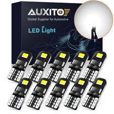Auxito T10 White Led License Plate Light Car Interior Bulbs 168 2825 194 W5w 10x