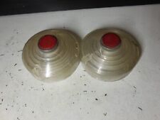 1954 Plymouth Tail Lights Lenses Back-up Lamp Red Reflector Glo Brite