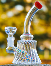 Tilted Neck Wigwag Bong Glass Water Pipe Cool Hookah Unique Bubbler Usa