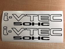 I-vtec Sohc 2 Pack 9 Black Emblem Vinyl Sticker Decal Euro Drift Free Shippin