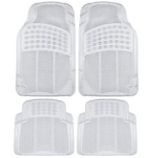 4pc Transparent Rubber Car Floor Mats - Heavy Duty All Weather Clear Frontrear
