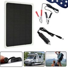 10w Solar Panel 12v Trickle Battery Charger Kit Maintainer Boat Rv Car Vehicle