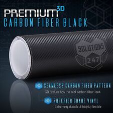 3d Black Carbon Fiber Vinyl Wrap Roll Bubble Free Air Release - 36 X 60 In