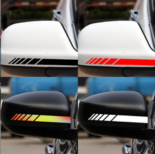 4 Pcs Car Side Rear View Mirror Decal Stickers Reflective Auto Racing Stripes