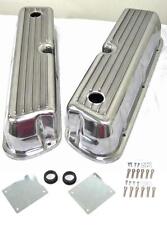 Small Block Ford 302 351w Finned Tall Polished Aluminum Valve Covers Sbf