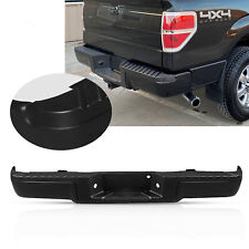 Black Complete Rear Steel Bumper Assembly Fit For 2009-2014 Ford F150 Truck