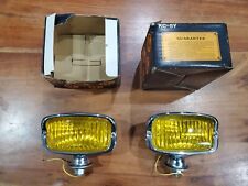 Nos Vintage Pair Of Kc Hilites Kc-5y Chrome Fog Lights Amber Yellow 4x4 Offroad