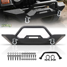Front Bumper For 87-06 Jeep Wrangler Tj Yj W Winch Plate D-rings Rock Crawler