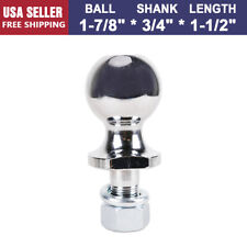 Chrome Trailer Hitch Ball 1-78-inch Diameter 34 X 1-12-inch Shank2000 Lbs
