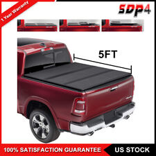 Lock Hard Tri-fold Tonneau Cover 5ft Bed For 2019-21 Ford Ranger Truck Bed 5