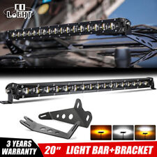 20 Led Light Bar Steel Hood Mounting Brackets Kit For 07-17 Jeep Jk Wrangler