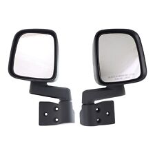 Manual Side View Mirrors Folding Pair Set New For 03-06 Jeep Wrangler