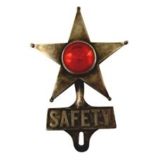Aluminum Safety Starred Jewel Reflector License Plate Fob Metal Car Tag Topper