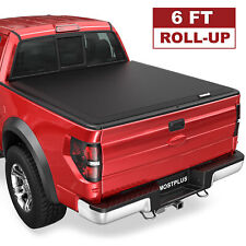 6ft Soft Roll Up Truck Bed Tonneau Cover For 2019-2024 Ford Ranger W Led Lamp