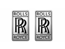 Pair Of Rolls Royce Silver Black Color Car Radiator Small Rr Logo Emblem Badge