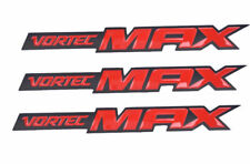 Three Pc Vortec Max Door Emblem Badge Decal 3d Nameplate Red Black