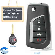 Upgraded Remote Flip Key For Toyota 2010-2013 Corolla 2009-2016 Venza Gq4-29t G