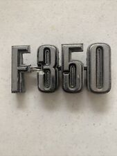 Vintage Ford Truck F350 Fender Emblem Chrome Metal