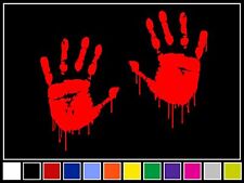 Bloody Handprint Vinyl Decals Dead Stickers Zombie Walking Funny Halloween Hands