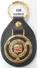 Vintage Cadillac Gold Tone Steering Wheel Leather Key Ring 1957 1958 1959 1960